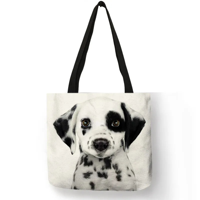 Cute Animal Series Print Handbag Casual Tote Shopping Bag Large Capacity