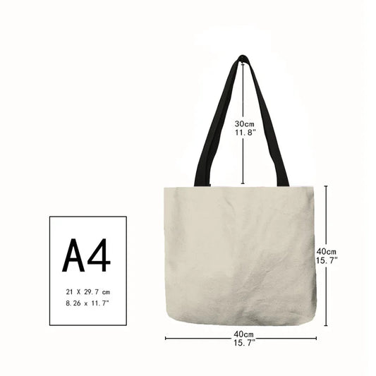 Cute Animal Series Print Handbag Casual Tote Shopping Bag Large Capacity