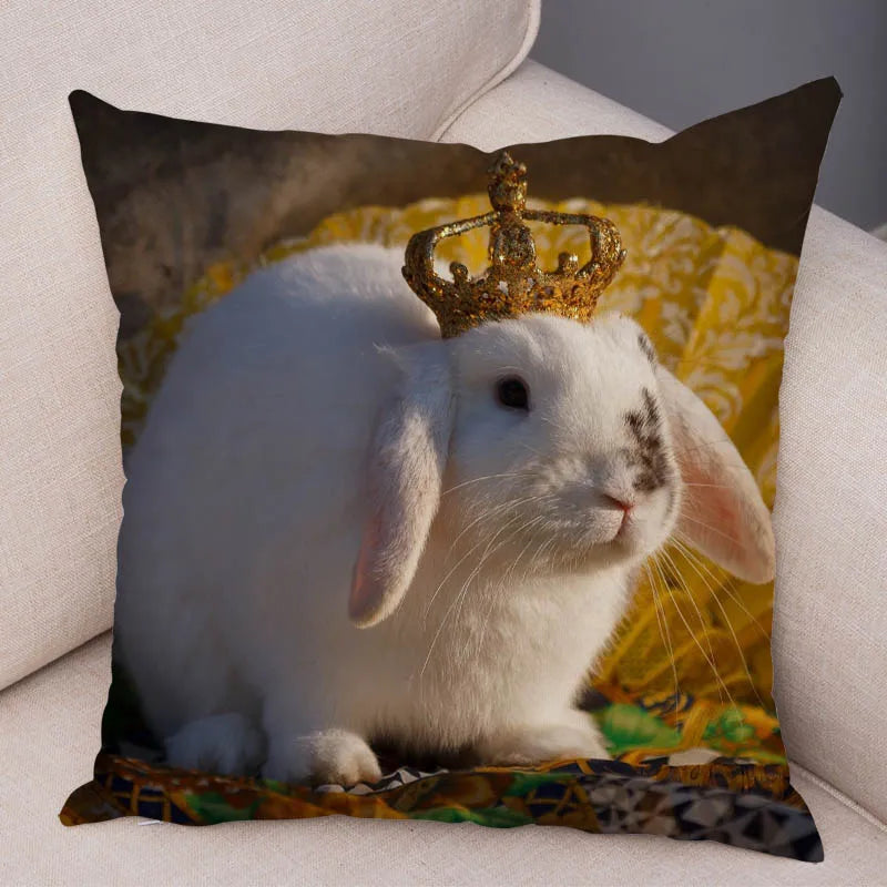 Pillowcase Sofa Car Home Decoration Pet Animal  Cute Rabbit  Cushion Cover