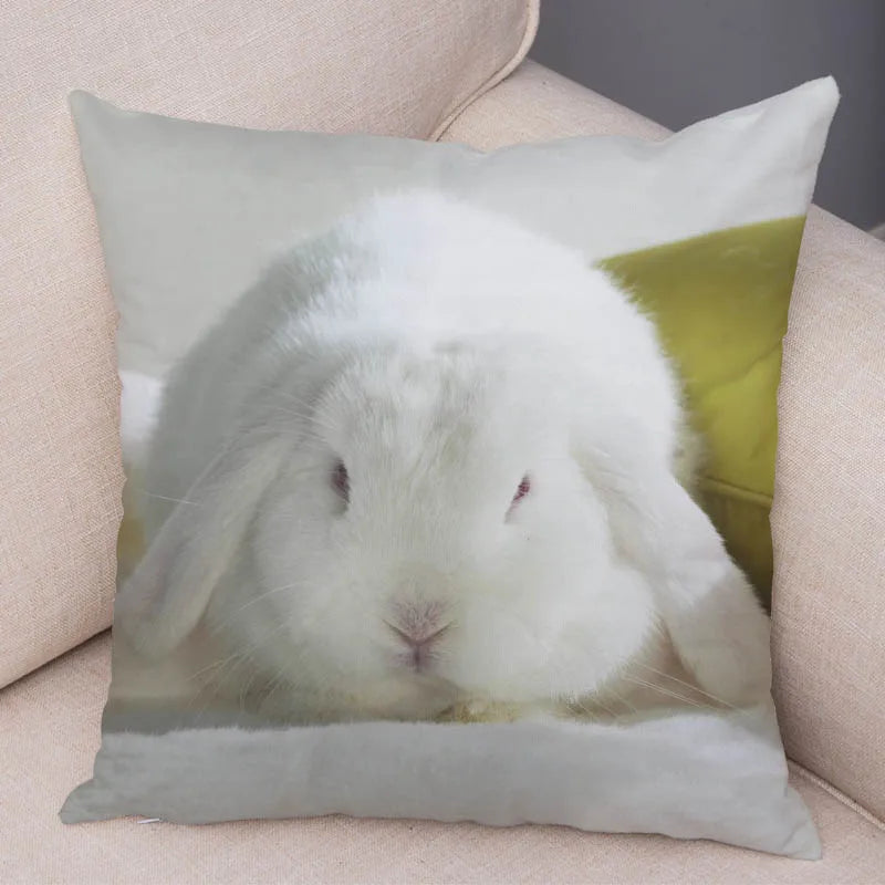 Pillowcase Sofa Car Home Decoration Pet Animal  Cute Rabbit  Cushion Cover