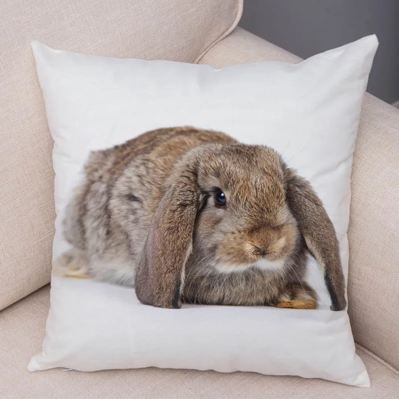 Pillowcase Sofa Car Home Decoration Pet Animal  Cute Rabbit  Cushion Cover